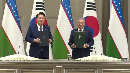 尹, 한-우즈베크 정상회담...KTX, 20년 만에 첫 수출 / YTN