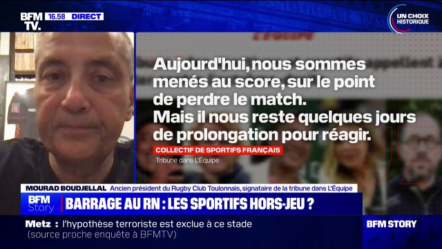Les sportifs sont des citoyens comme les autres : Mourad Boudjellal, ancien président du Rugby CLub Toulonnais, fait partie des signataires de la tribune contre l'extrême droite