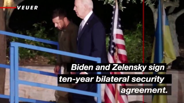 President Biden and Ukraine President Zelenksy Sign 10-Year Security Agreement