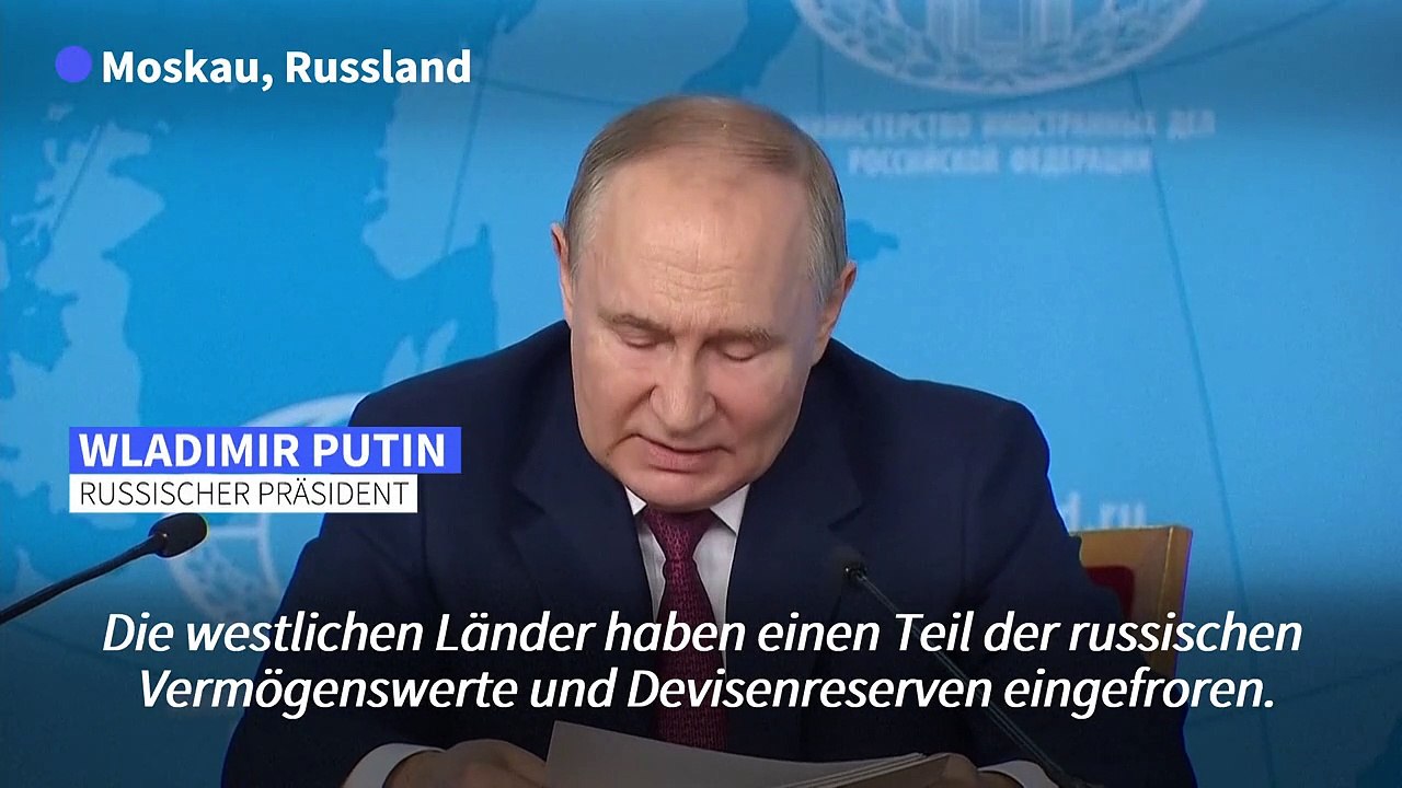 Putin: Verwendung von eingefrorenem russischen Vermögen ist "Diebstahl"