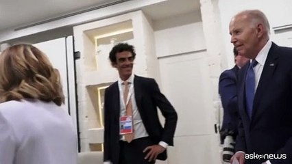 G7, oltre mezz'ora di bilaterale tra Meloni e Biden