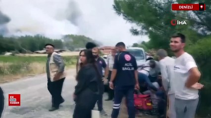 Denizli'de itfaiye ekiplerinin yoğun önlem aldığı 2 mahallede bekleyiş sürüyor