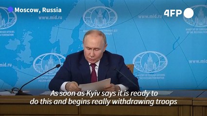 Putin says Ukraine must end NATO bid for peace talks