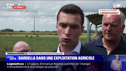 "La première mesure que je ferai adopter, c'est la suppression du droit du sol" explique Jordan Bardella