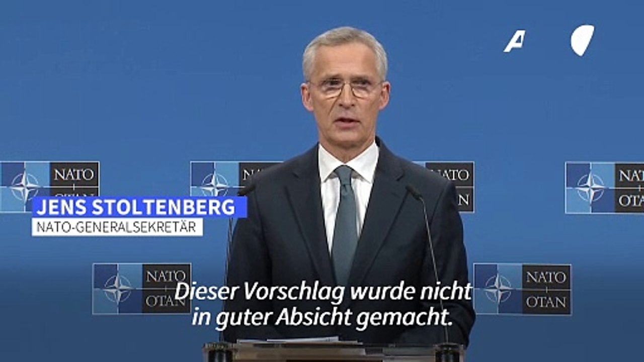 Stoltenberg: Keine gute Absichten hinter Putins Friedensvorschlag