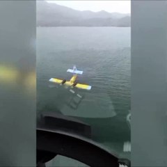 Aydın'da yangına müdahale eden uçak suya battı