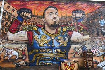 Mural for UFC champion Tom Aspinall