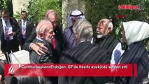 Cumhurbaşkanı Erdoğan, G7’de liderle sohbet etti