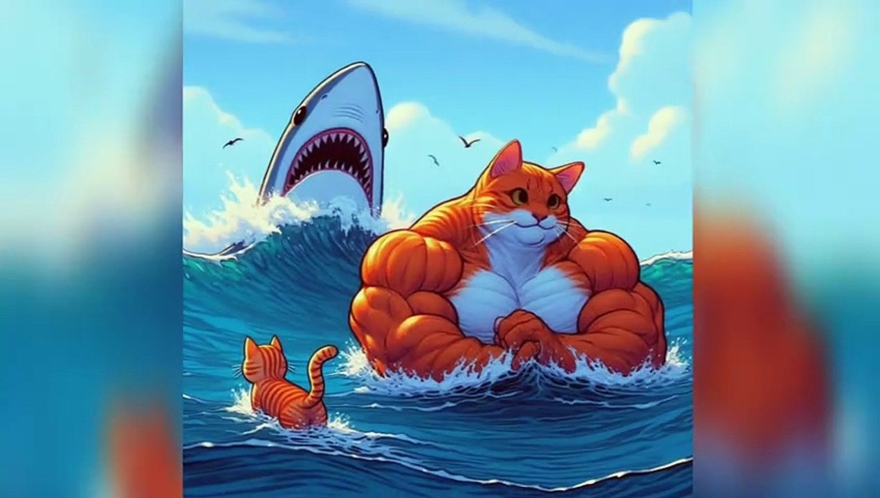 "Brave Feline Duo: Surviving Against All Odds"