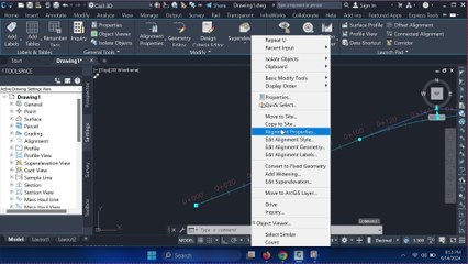 Modify & Editing Alignment Property and Style in Civil 3D