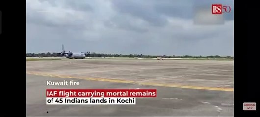 IAF  flight carrying mortal remains 45 INDIANS in Kochi