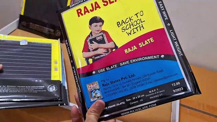 Unboxing and Review of Raja Black Board Slate for Kids