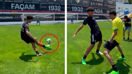 Cristiano Jr. se declara listo para la Eurocopa 2032 con este golazo que celebra al típico estilo CR7