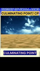 Culminating point#CP#THEORY OF SMALL ARMS FIRE