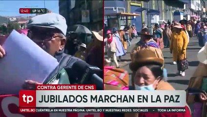 Sube la presión: Jubilados y médicos protestan en el centro de La Paz para exigir la renuncia gerente de la CNS 