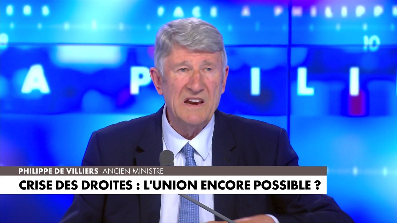 Philippe de Villiers : «Devant cette situation politique gravissime, l’union de la droite va se faire»