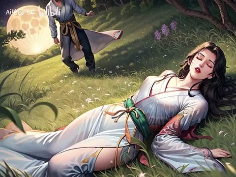 Xiaolongnü was blindfolded and kissed on the cheek 小龍女被人蒙住了眼睛並將對方誤認為楊過 The Legend of Condor Heroes 神鵰俠侶 Comic Manga AI Anime 黃玉郎 香港動漫