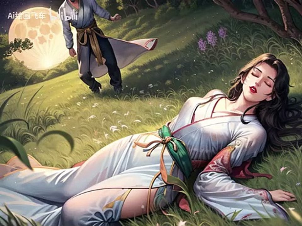 Xiaolongnü was blindfolded and kissed on the cheek  小龍女被人蒙住了眼睛並將對方誤認為楊過  The Legend of Condor Heroes 神鵰俠侶 Comic Manga AI Anime 黃玉郎 香港動漫