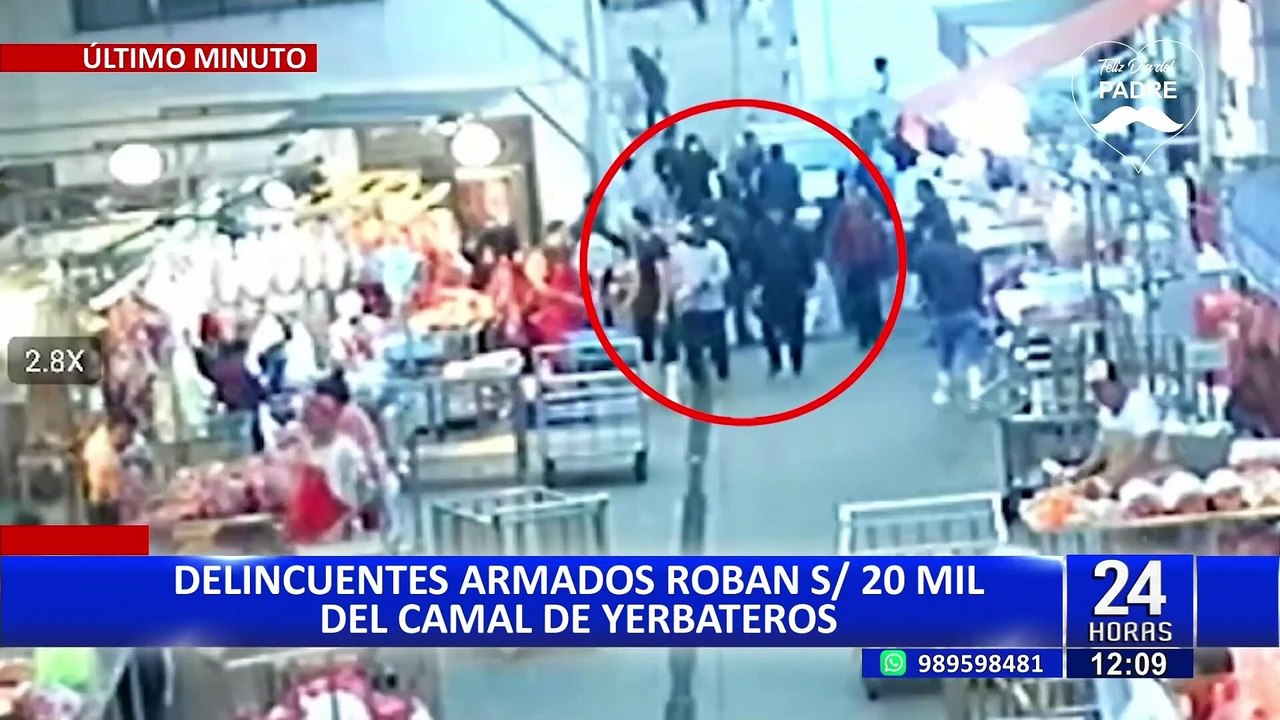 Más de 10 delincuentes roban alrededor de S/100 mil del camal de Yerbateros