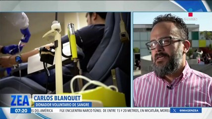Carlos es donador de sangre voluntario; al menos dos veces al año realiza este acto de solidaridad y empatía