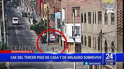 ¡Padre de familia cae del tercer piso de una vivienda y sobrevive!
