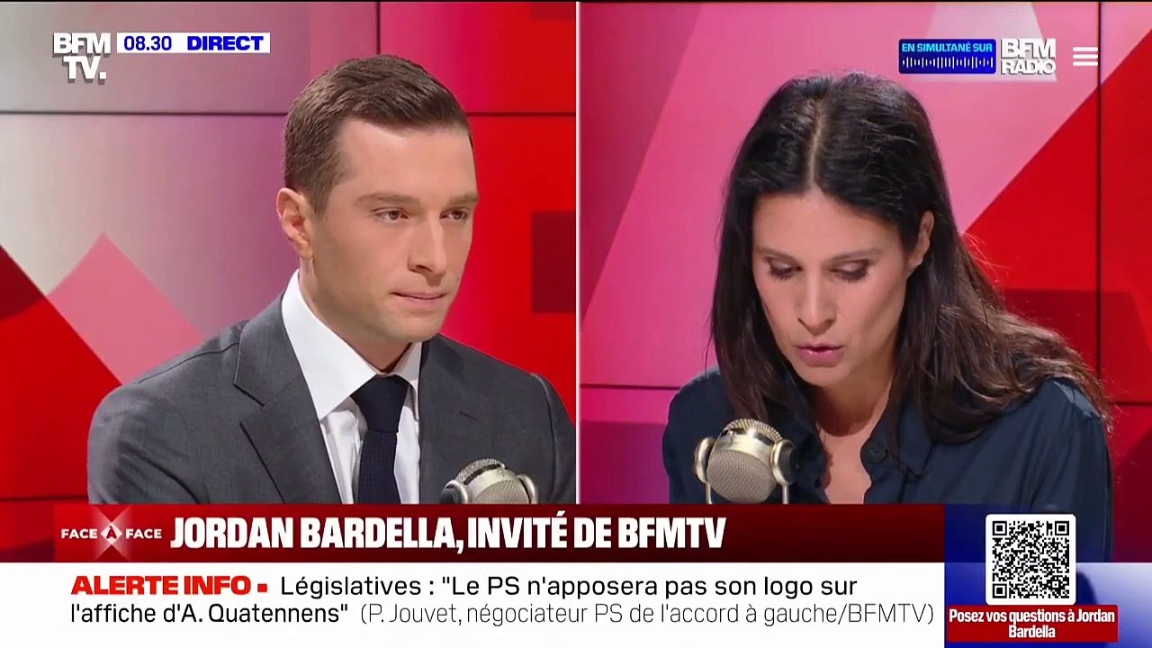 Jordan Bardella VS Apolline de Malherbe sur BFMTV