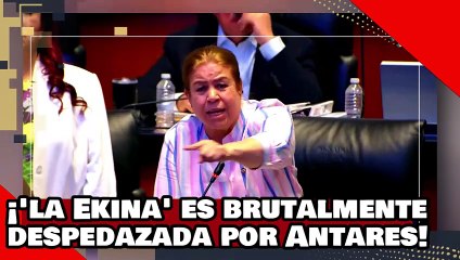 Скачать видео: ¡VEAN! ¡la relinchona Ekina es brutalmente despedazada por Antares por mentir vs. reformas de AMLO!