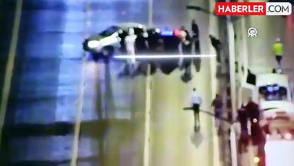 15 Temmuz Şehitler Köprüsü'nü trafiğe kapatan şahıs böyle gözaltına alındı