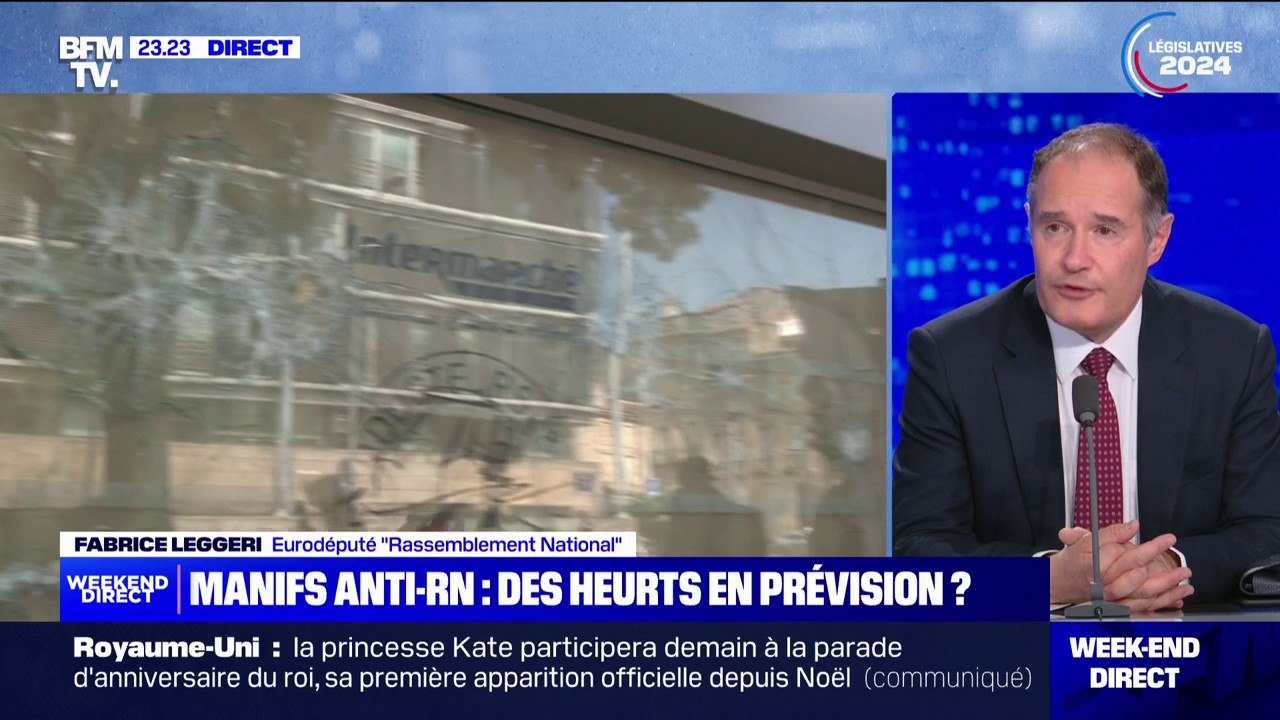 "Cette extrême gauche qui veut nier la démocratie": Fabrice Leggeri, eurodéputé RN, évoque les manifestations de samedi contre le RN
