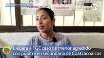 Llegará a FGE caso de menor agredido con pupitre en secundaria de Coatzacoalcos