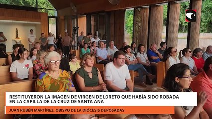 Restituyeron la imagen de Virgen de Loreto que había sido robada en la capilla de la Cruz de Santa Ana