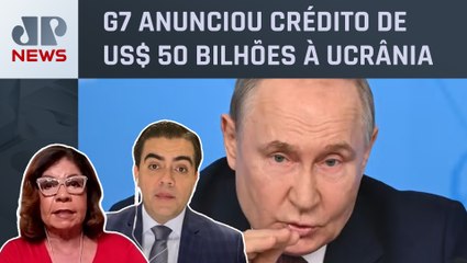 Putin chama uso de ativos russos congelados de roubo; Dora Kramer e Vilela comentam