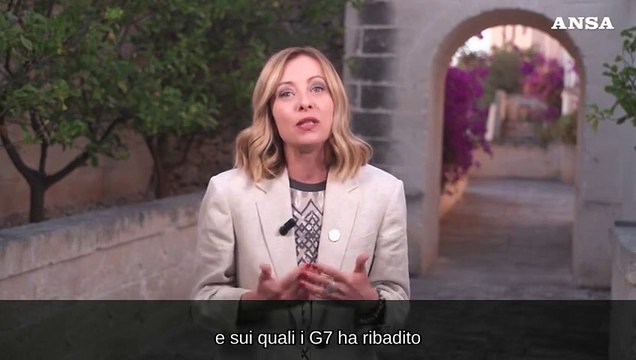 Meloni ringrazia i leader: Dal G7 impegni concreti e reali