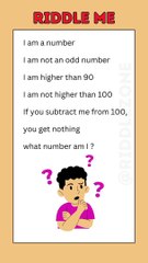 Maths Riddle | Number riddles