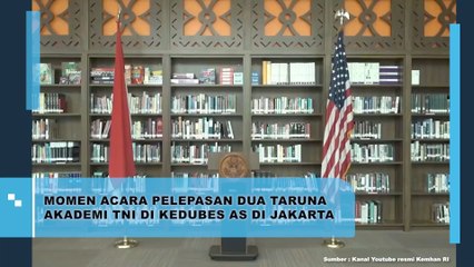 Momen Acara Pelepasan  Dua Taruna Akadami TNI di Kedubes AS di Jakarta