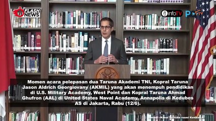 MOMEN ACARA PELEPASAN DUA TARUNA AKADEMI TNI DI KEDUBES AS DI JAKARTA