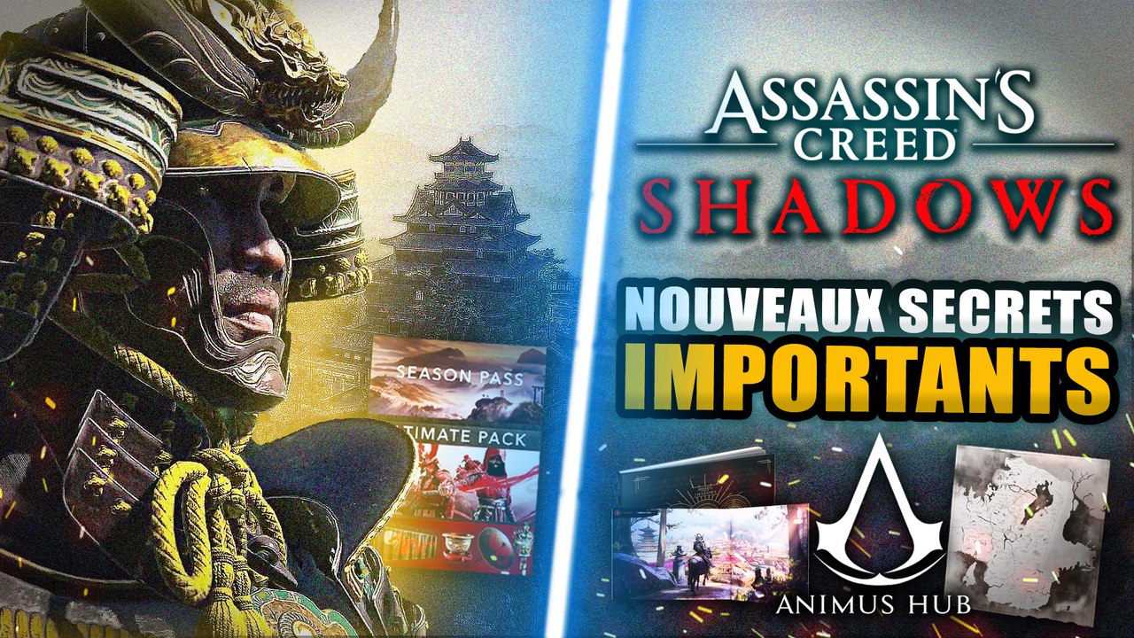 Assassin's Creed Shadows : INFINITY Change de Nom !! CARTE Officielle du jeu, DLC & Animus