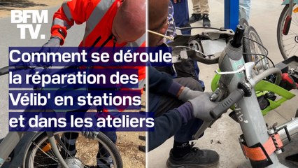Vélib': on a suivi pendant une journée la réparation des vélos en stations et dans les ateliers