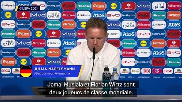 Nagelsmann : “Musiala et Wirtz, deux joueurs de classe mondiale”
