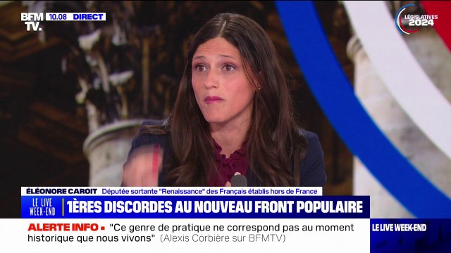Éléonore Caroit, députée sortante Renaissance déplore l'omniprésence de Jean-Luc Mélenchon à gauche