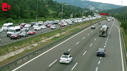 Bolu'da trafik durma noktasına geldi