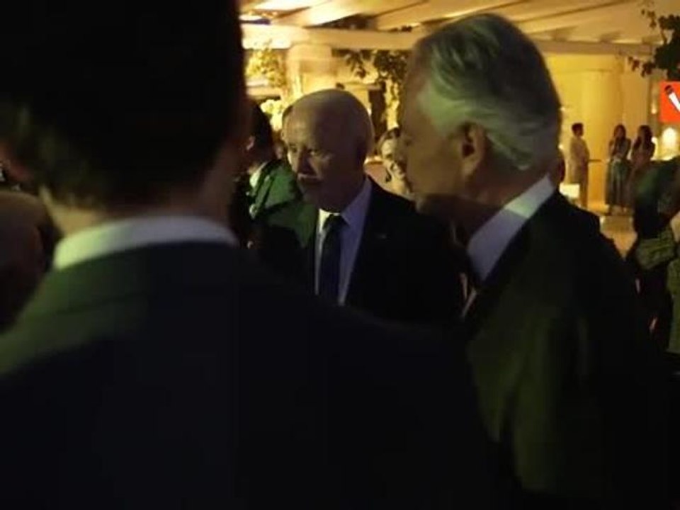 Concerto di Andrea Bocelli chiude il G7. In prima fila Meloni seduta tra Biden e Sunak