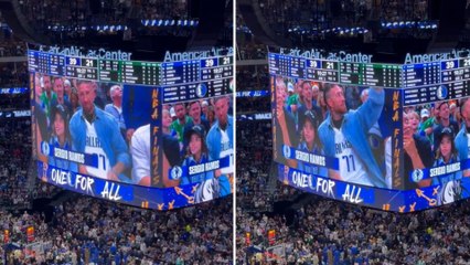 ¿Lo traía preparado o improvisó? El gesto de Ramos cuando sale en la pantalla de la final de la NBA...
