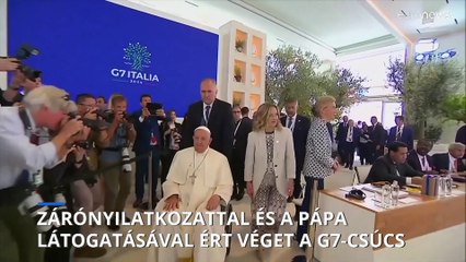 Ferenc pápa első alkalommal szólalt fel a G7-csúcson Dél-Itáliában 🇮🇹