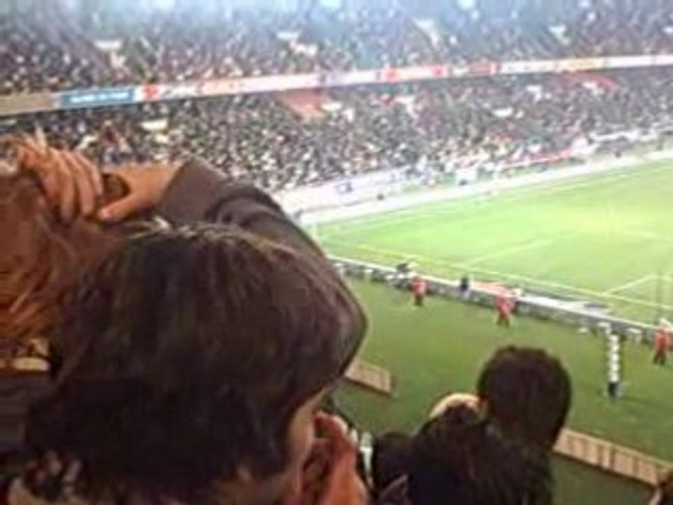 PSG-nice echange auteuil bleu auteuil rouge