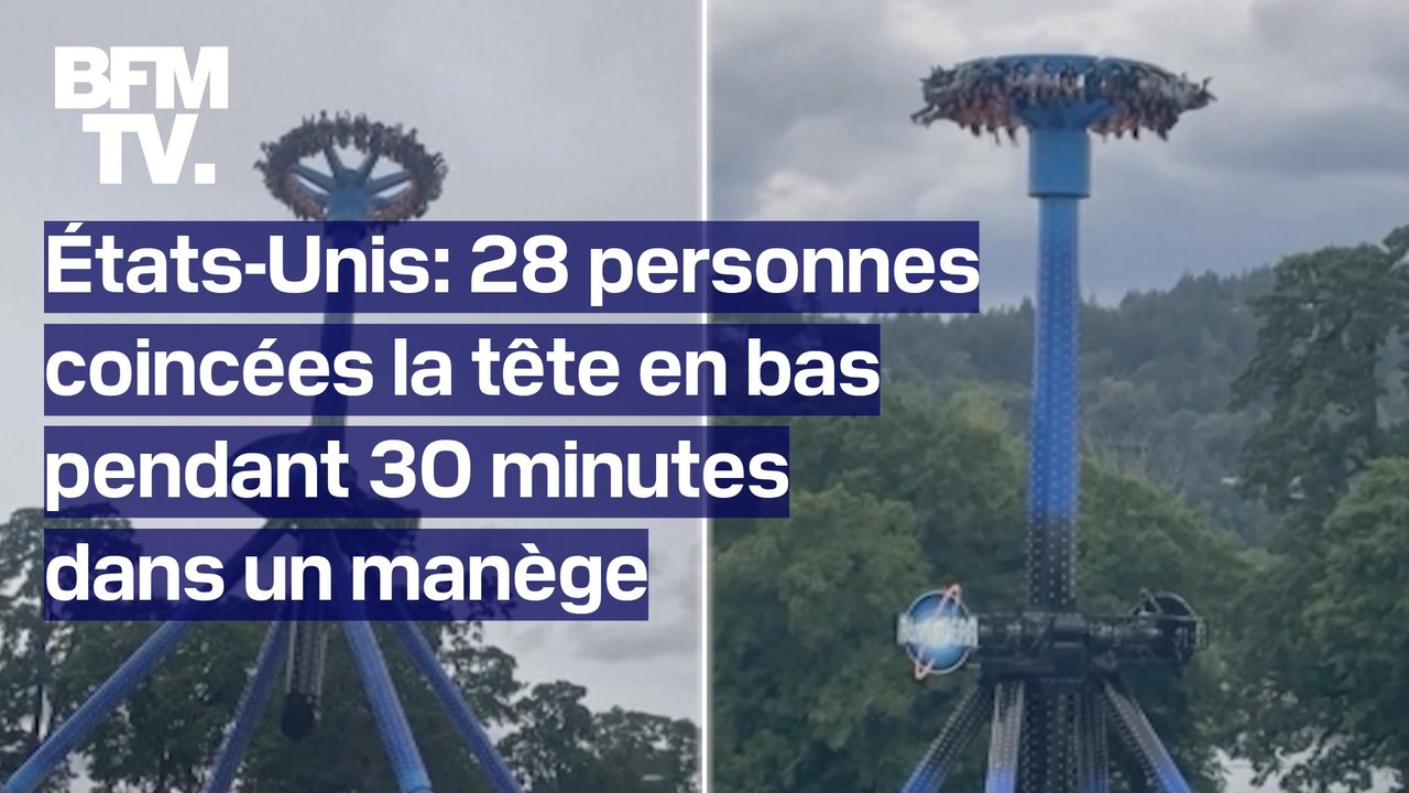 États-Unis: 28 personnes secourues après être restées coincées la tête en bas dans un manège