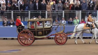 Watch: King Charles and Queen Camilla take part in Trooping the Colour parade