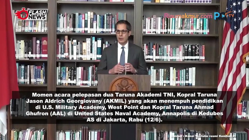 Momen Acara Pelepasan Dua Taruna Akademi TNI di Kedubes AS di Jakarta