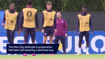 Panic over? Stones trains ahead of Serbia-England