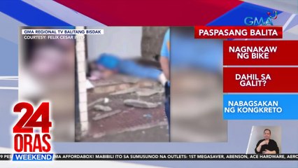 Ninakaw na bisikleta | Lady guard natagpuang patay sa boarding house | Babae nabagsakan ng bahagi ng simbahan | 24 Oras Weekend